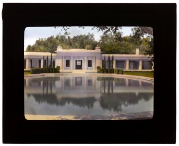 Arcady, George Owen Knapp house, Sycamore Canyon Road, Montecito, California. Lower garden, pool house LCCN2007685011