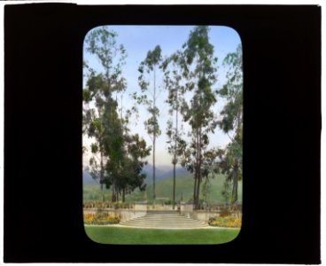 Arcady, George Owen Knapp house, Sycamore Canyon Road, Montecito, California. Yellow garden in upper garden LCCN2007684920