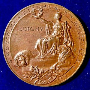 1895 Medal 25th Anniversary Battle of Loigny by Infantery-Regiment „Hamburg“, obverse photo