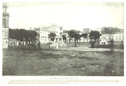 Columbus statue at San Juan photo