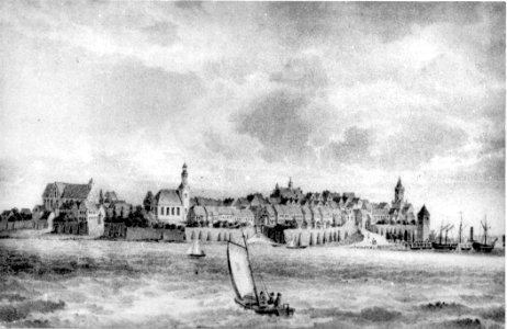 19 Kamień Pomorski - Kamień Pomorski - panorama miasta wg Pomeranii
