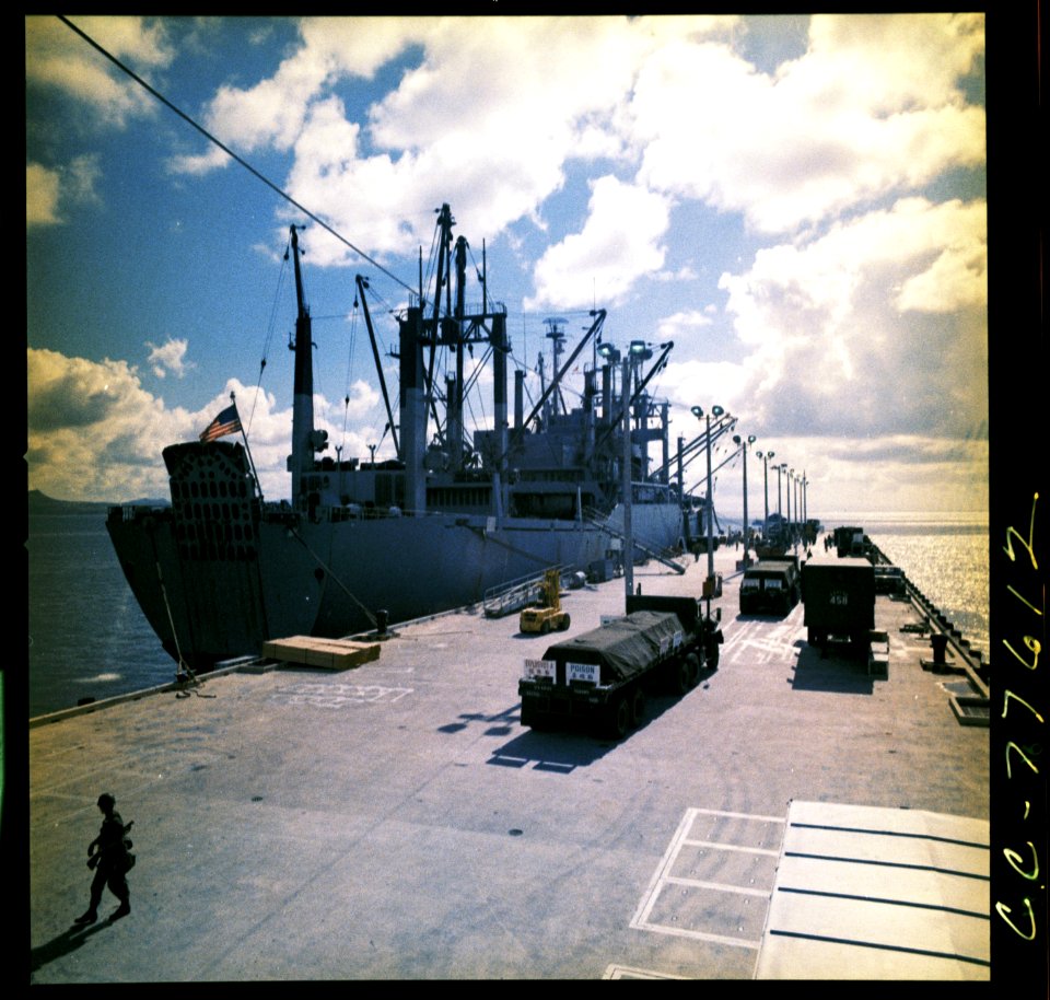 19-19-1 USNS Sealift with nerve agent at Tengan Pier, Okinawa, July 1971
