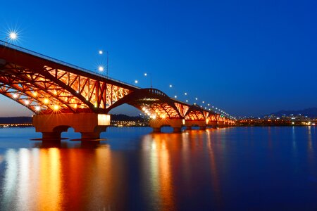Seoul han river seongsan bridge photo