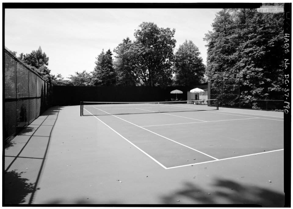 190 south grounds view of tennis court