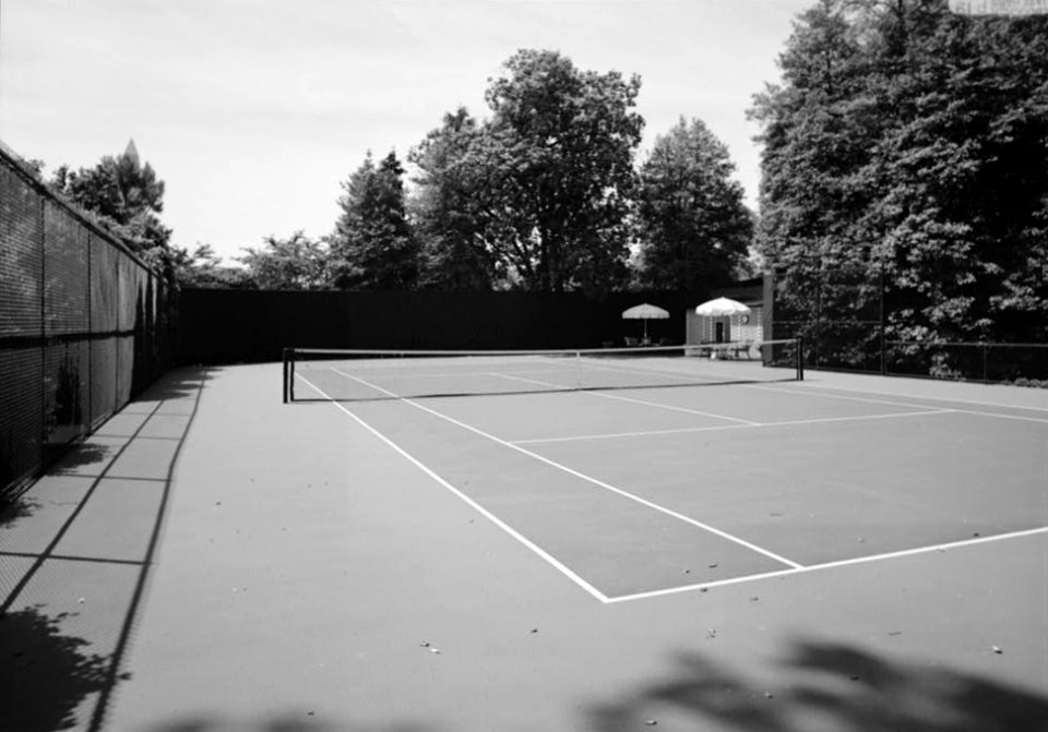 190. South Grounds; View of Tennis Court