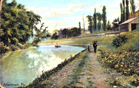 1900 - Lehigh Canal with Canal Boat