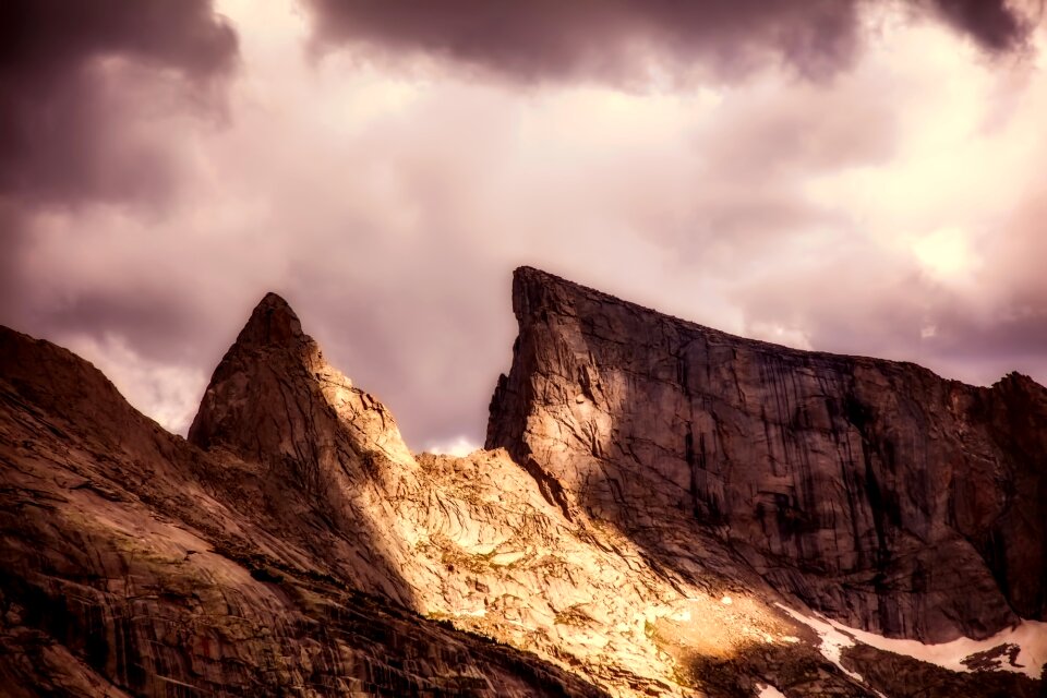 Clouds mountains nature