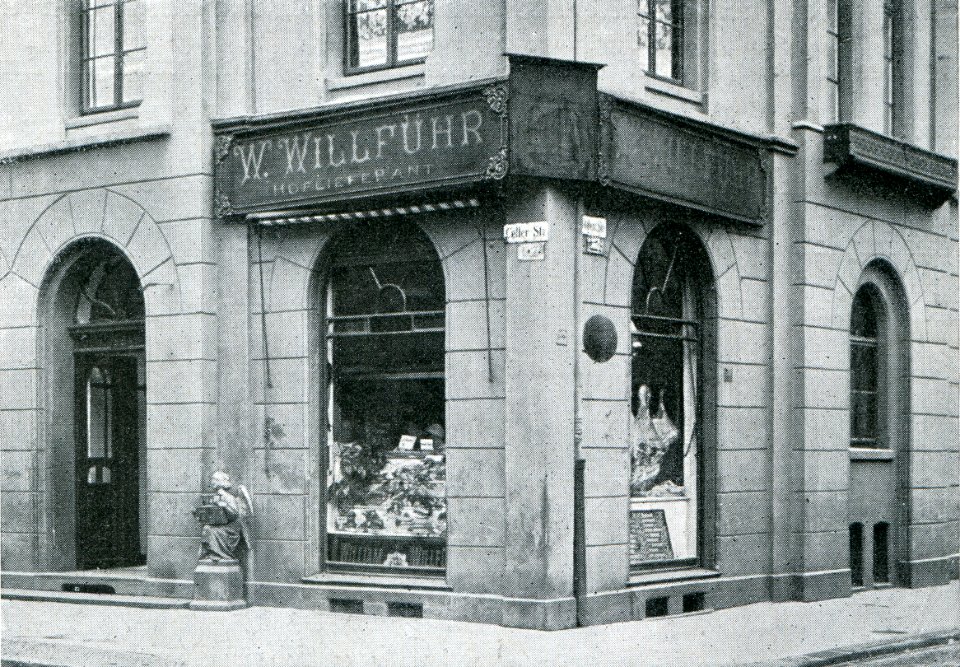 1900 circa Hoflieferant William Willfuehr Hannover Sodenstraße Ecke Celler Straße