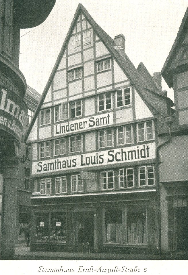 1900 circa Hannover, Sammthaus Louis Schmidt, Ernst-August-Straße 2