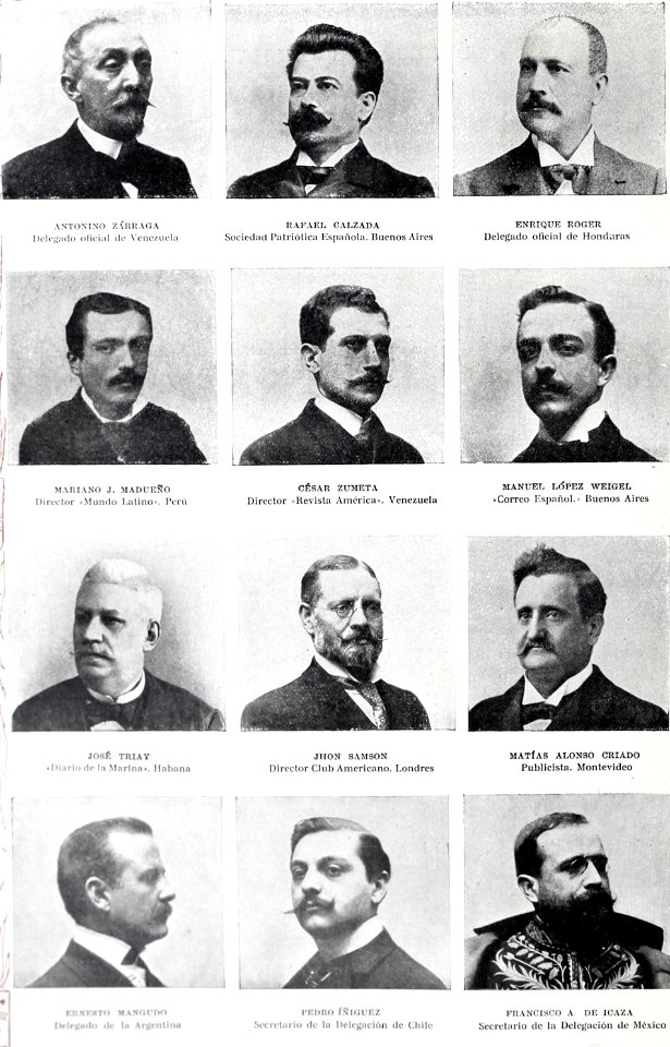 1900-11-24, Blanco y Negro, Delegados oficiales del Congreso Hispanoamericano de 1900, Franzen, c
