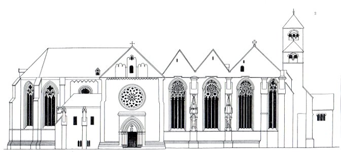 1902 Längsschnitt Dom Minden