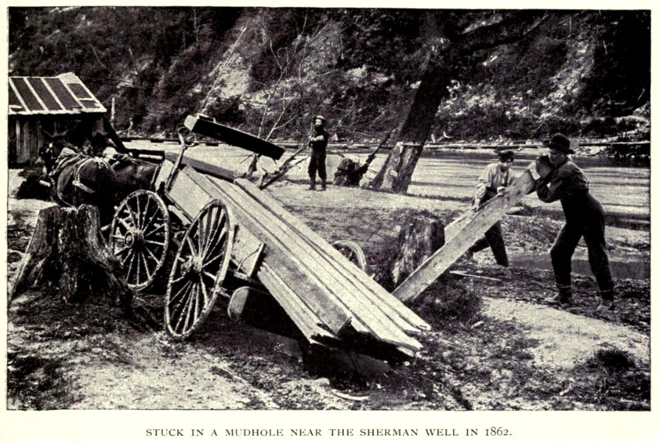 McLaurin(1902) pic.076 Stuck in a Mudhole near the Sherman Well, PA, in 1862