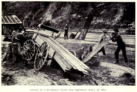 McLaurin(1902) pic.076 Stuck in a Mudhole near the Sherman Well, PA, in 1862