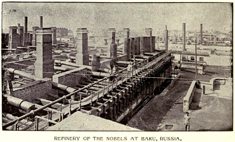 McLaurin(1902) pic.177 Baku in Russia, Refinery buildings