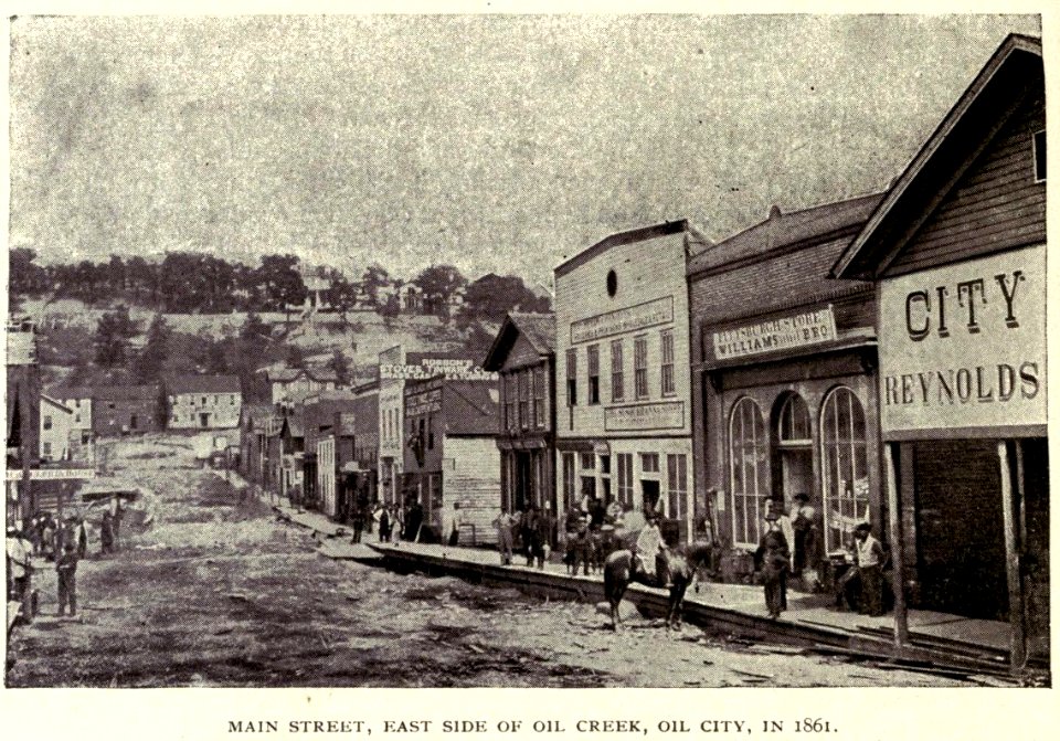 McLaurin(1902) pic.086 Main Street in Oil City PA, in 1861