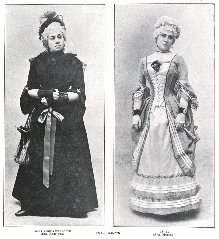 1902-05, El Teatro, Alma y vida, Teresa de Argote (Rodríguez) y Laura (Moreno), Franzen