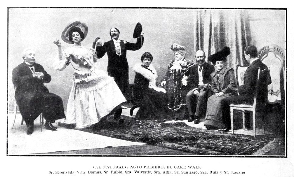 1903-11-28, Blanco y Negro, Al natural, acto primero, el cake walk, Franzen