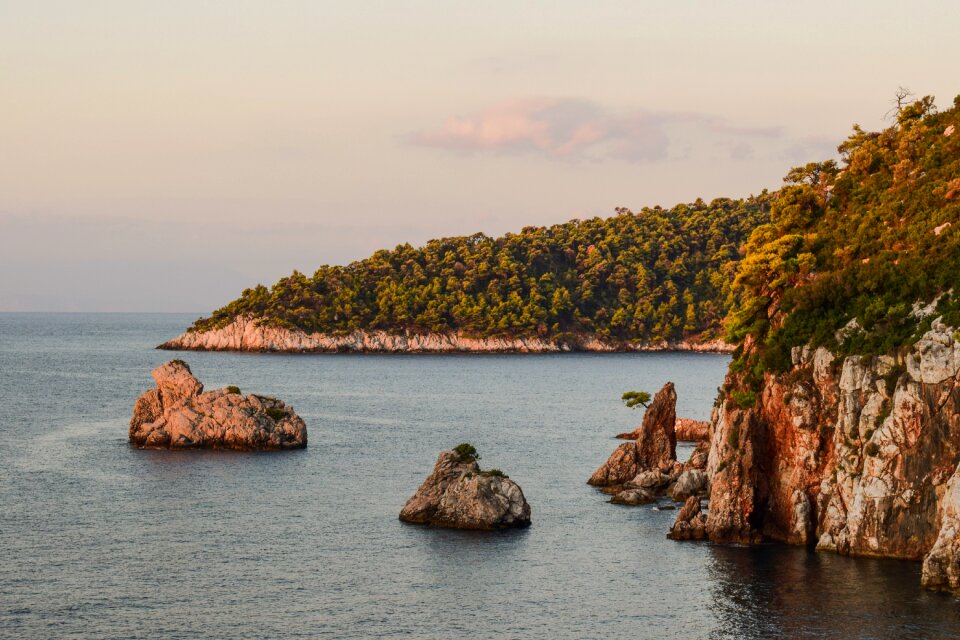 Landscape coast rocks photo