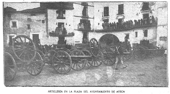 1904-10-04, El Gráfico, Artillería en la plaza del Ayuntamiento de Ateca