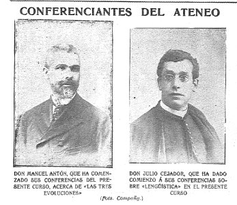 1904-11-16, El Gráfico, Conferenciantes del Ateneo