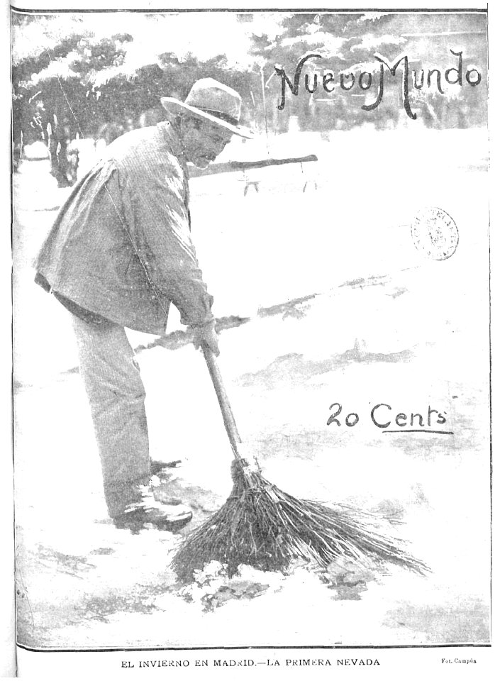 1904-12-01, Nuevo Mundo, El invierno en Madrid.—La primera nevada, Campúa