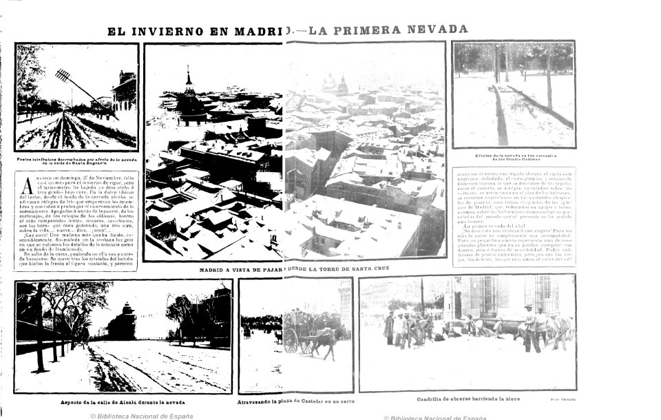 1904-12-01, Nuevo Mundo, El invierno en Madrid, La primera nevada, Campúa