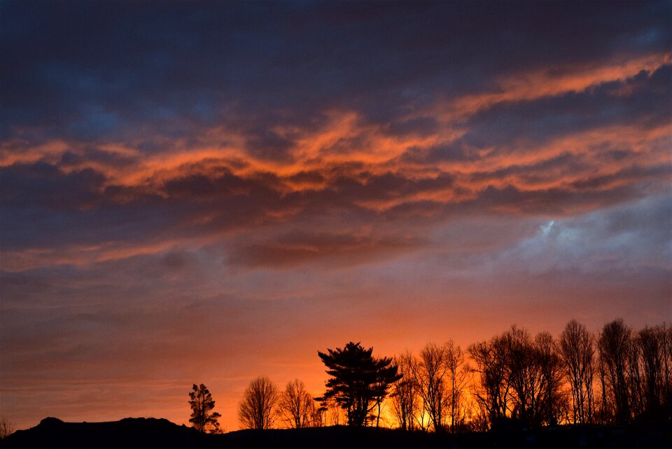 Winter clouds sky