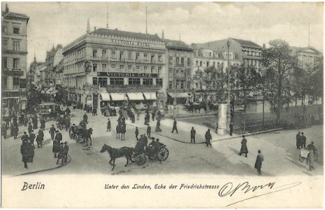 19041113 berlin unter den linden ecke der friedrichstrasse photo