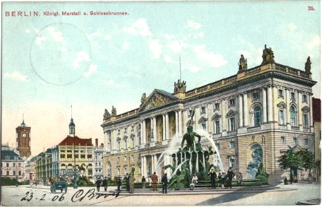19060223 berlin konigl marstall schlossbrunnen photo