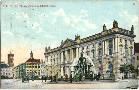 19060801 berlin konigl marstall schlossbrunnen photo