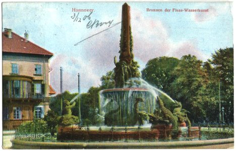 19061203 hannover brunnen der fluss wasserkunst