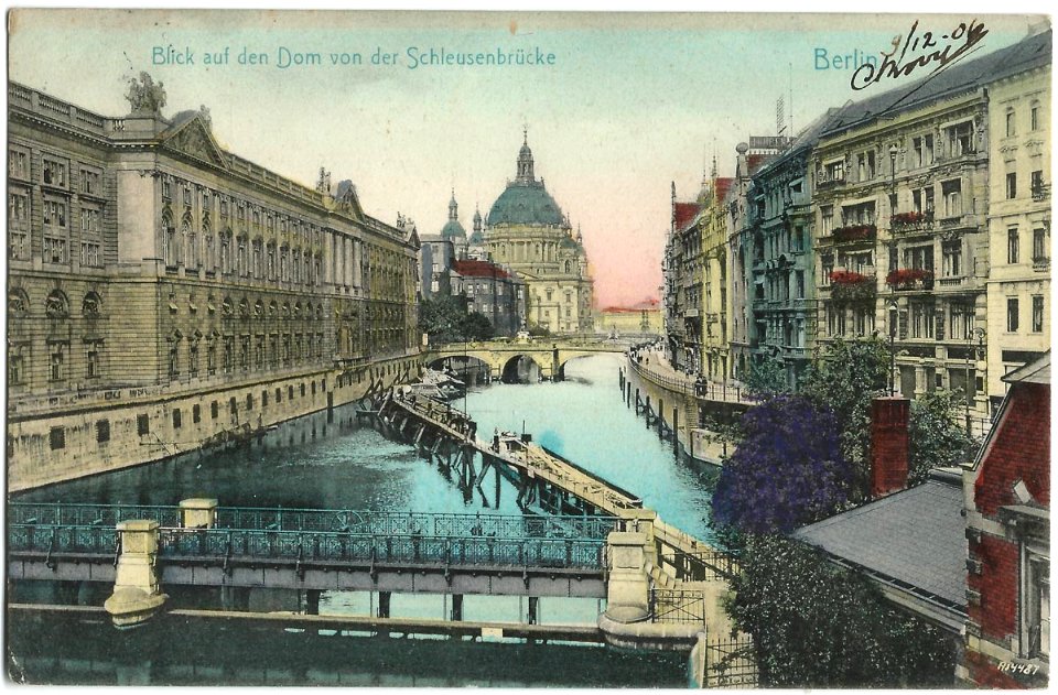 19061209 berlin blick auf dem dom von der schleusenbrucke