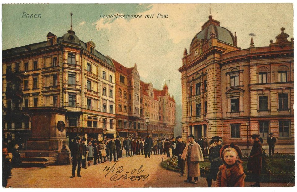 19061211 posen friedrichstrasse mit post