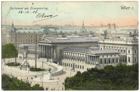 19061218 wien parlament am franzensring photo