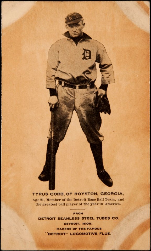 1907 Ty Cobb Detroit Seamless Steel Tubes