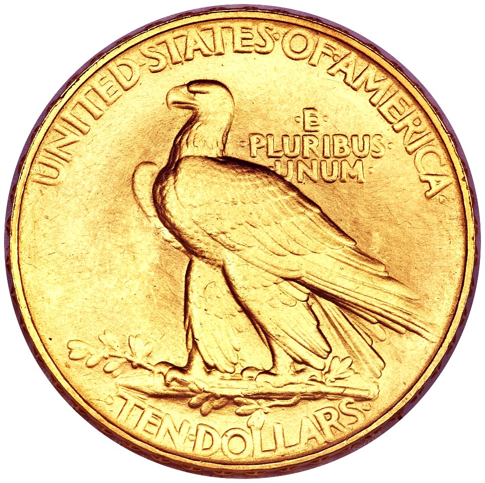 1907 $10 Satin Eagle (rev)