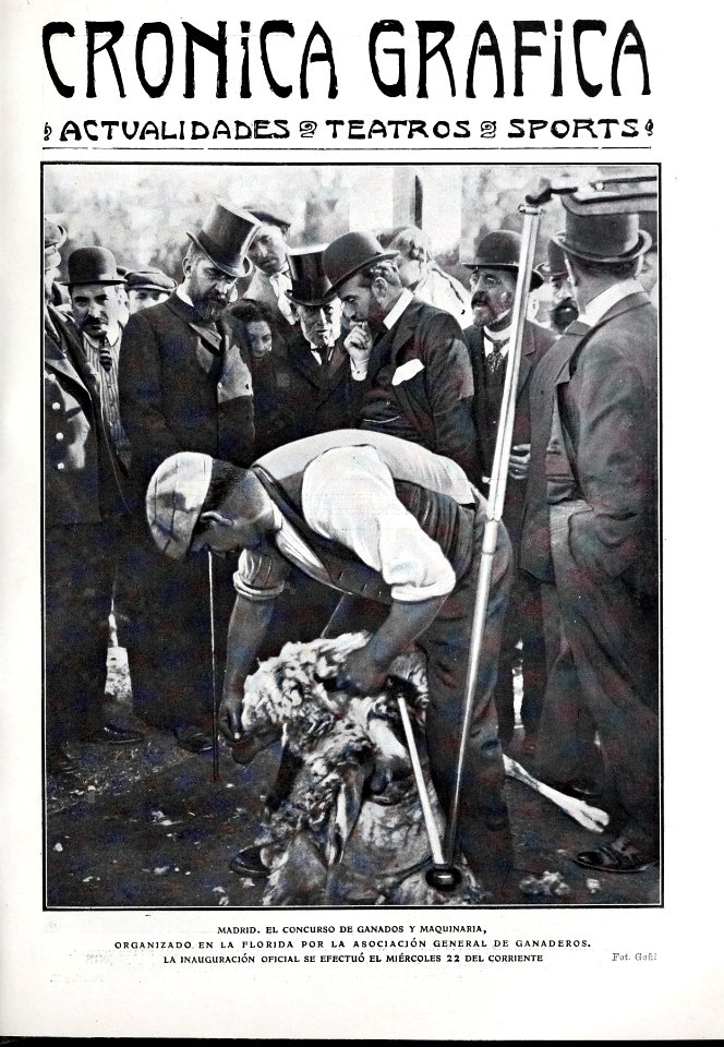 1907-05-25, Blanco y Negro, Madrid, El concurso de ganados y maquinaria, Goñi