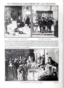 1907-12-28, Blanco y Negro, El comercio callejero en las Pascuas, Goñi photo
