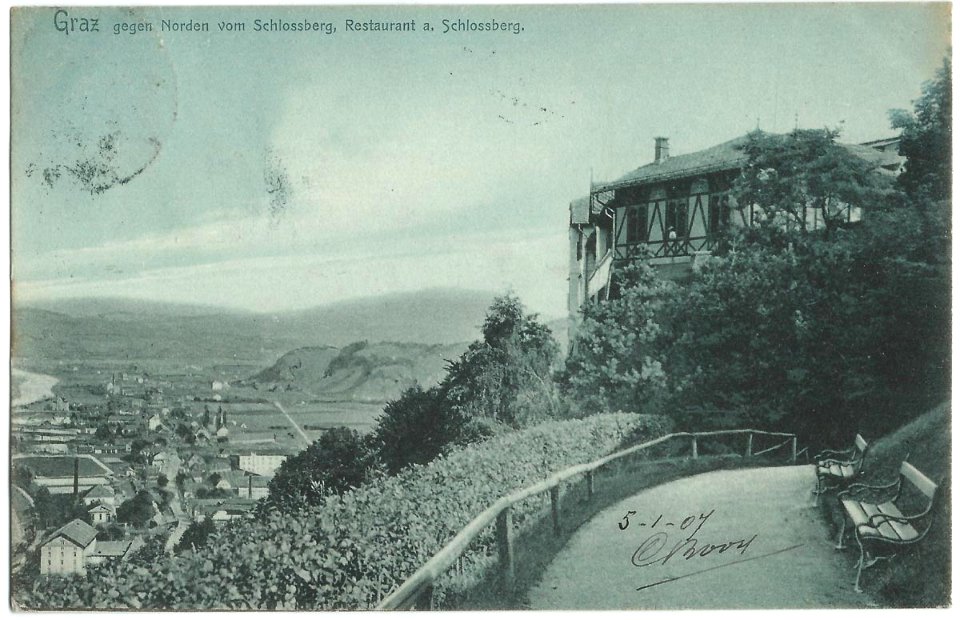 19070105 graz gegen norden vom schlossberg restaurant
