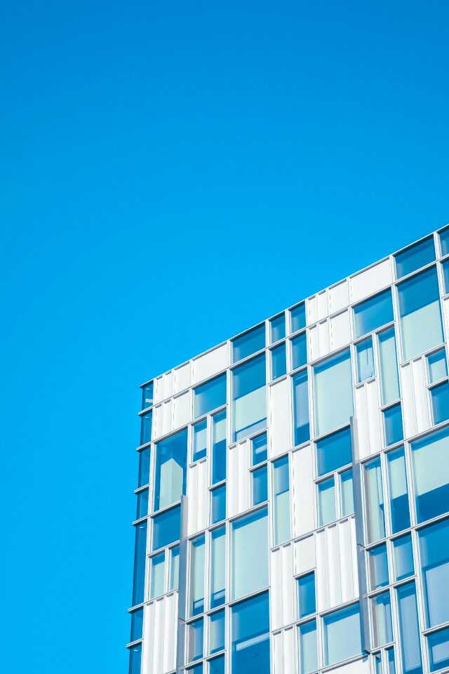 Skyscraper tower blue