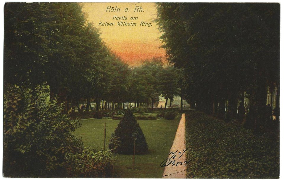 19070610 Köln Partie am Kaiser Wilhelm Ring