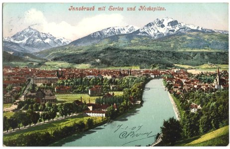 19070107 innsbruck mit serles und nockspitze
