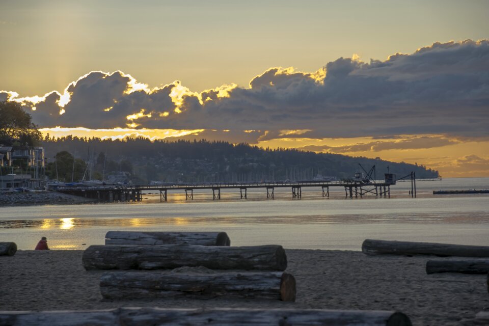 Dusk kits beach vancouver