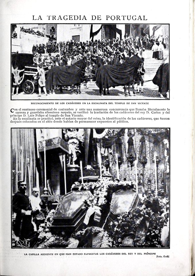 1908-02-15, Blanco y Negro, La tragedia de Portugal, Goñi