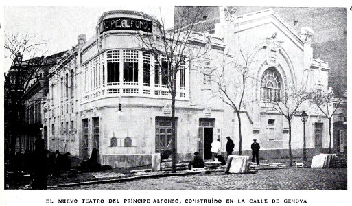 1908-03-21, Blanco y Negro, El nuevo teatro del Príncipe Alfonso, construido en la calle de Génova, Alba photo