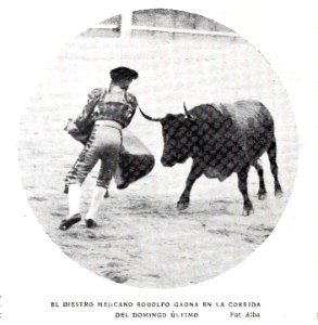 1908-07-11, Blanco y Negro, El diestro mejicano Rodolfo Gaona en la corrida del domingo último, Alba