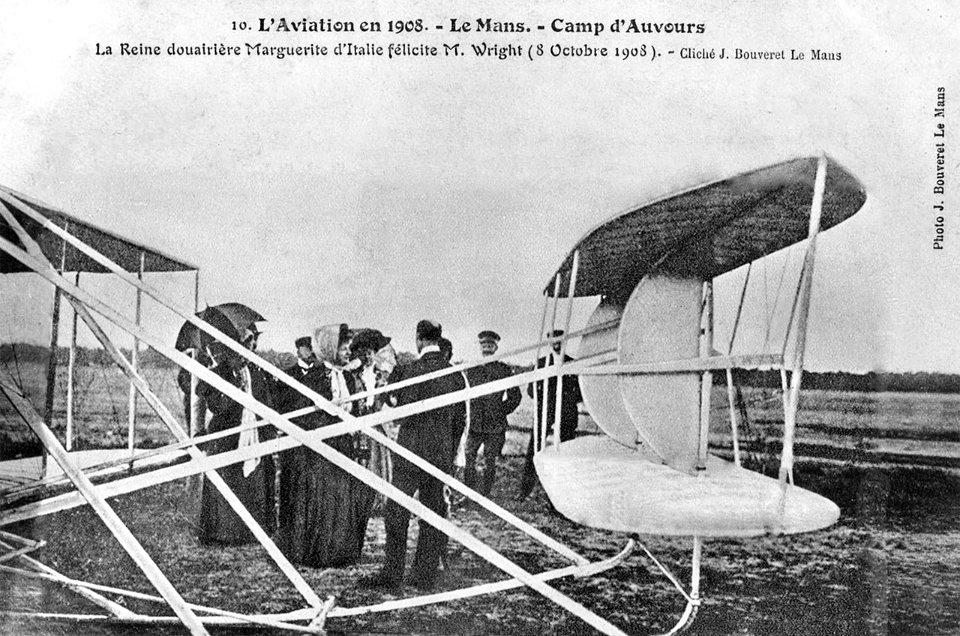 1908-10-08 QueenOfItaly WilburWright
