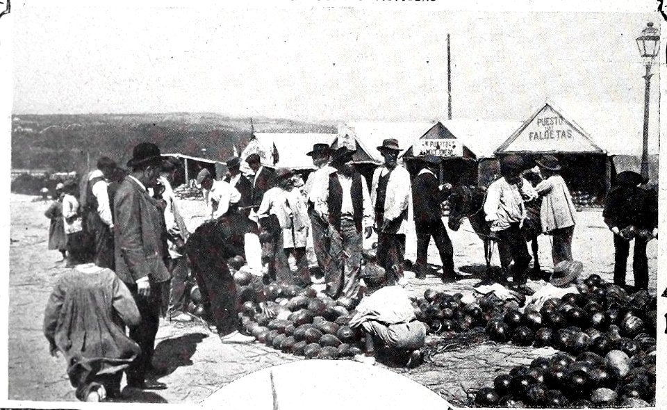 1908-09-26, Blanco y Negro, Los melones, Puestos de melones, Alba