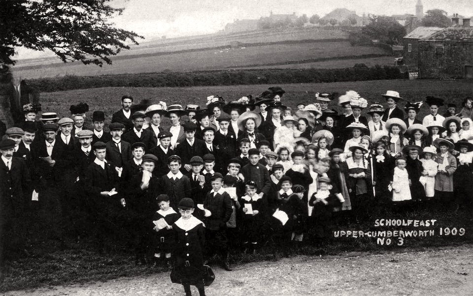 1909 school feast Joshua Biltcliffe Upper Cumberworth West Yorkshire England