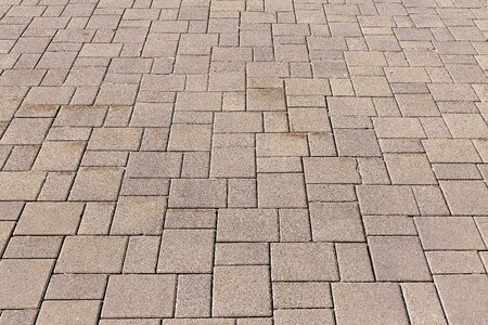 Composite stones concrete blocks paved photo